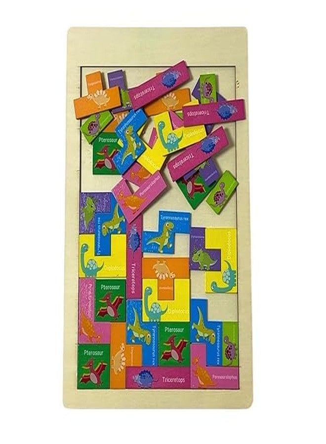 NEKSTY Wooden Peg Puzzle Toy Set | Animal and Fruit Theme| Educational Learning Toys for Toddlers and Kids | Montessori Activity Puzzle with Knobs | BPA-Free, Safe for Kids | Combo of 2 - Image 5